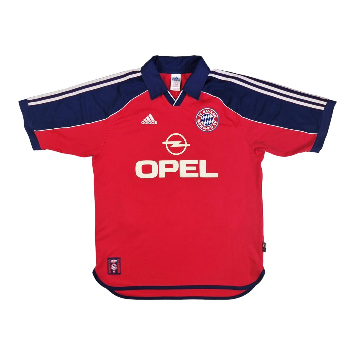 1999/00 Bayern Munich Home Football Shirt (L) Adidas #23 Hargreaves