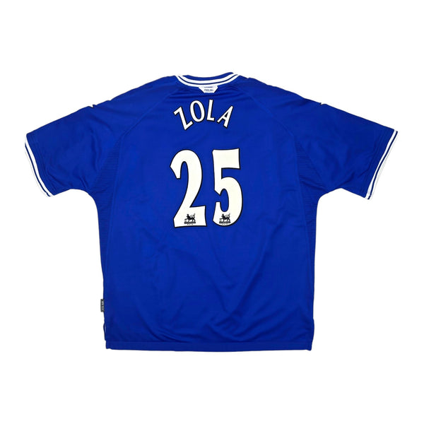 1999/00 Chelsea Home Football Shirt (2XL) #25 Zola