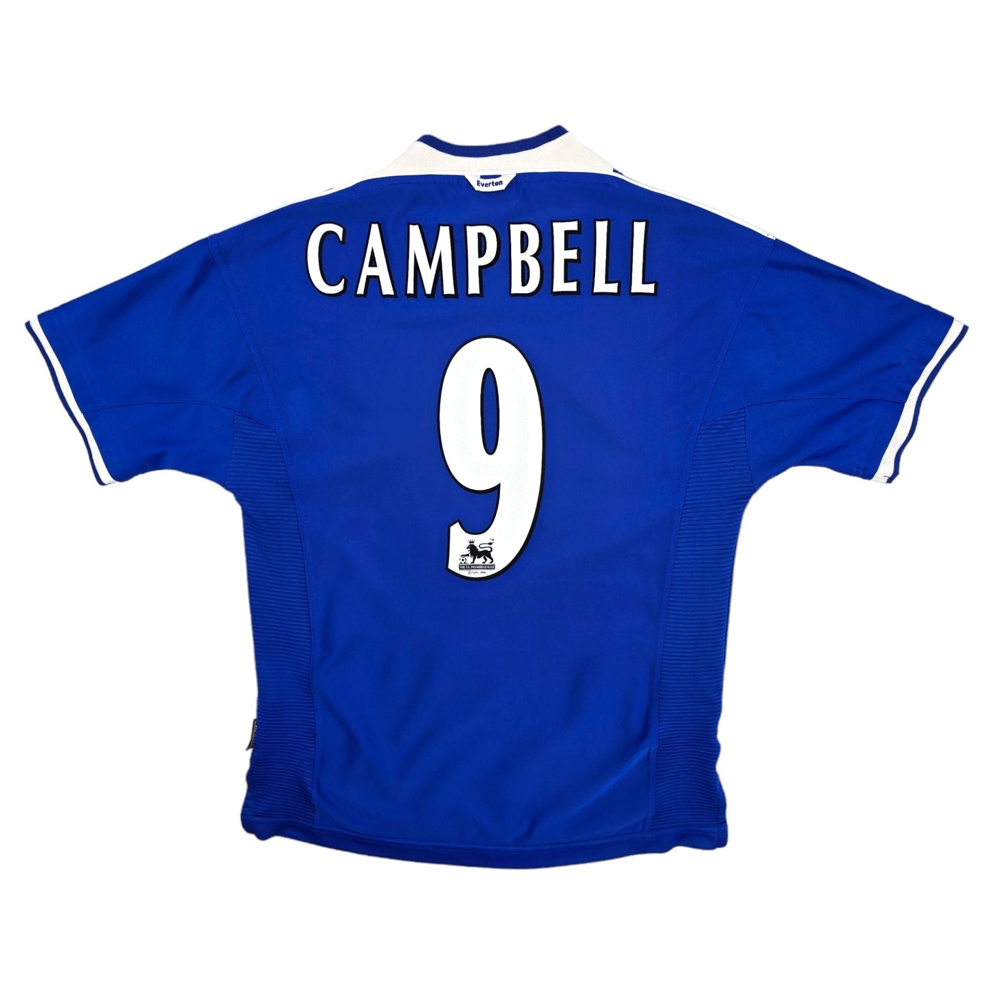 1999/00 Everton Home Football Shirt (M) Umbro #9 Campbell