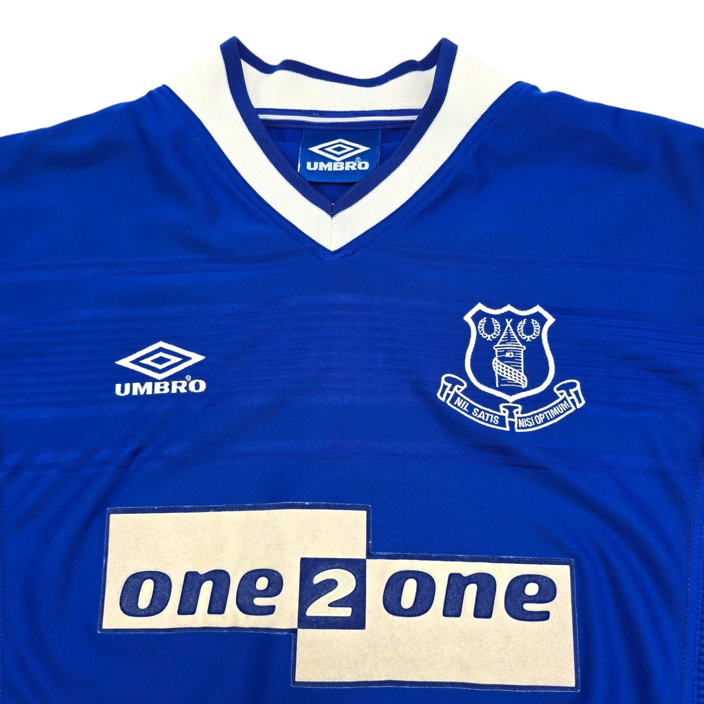 1999/00 Everton Home Football Shirt (M) Umbro #9 Campbell