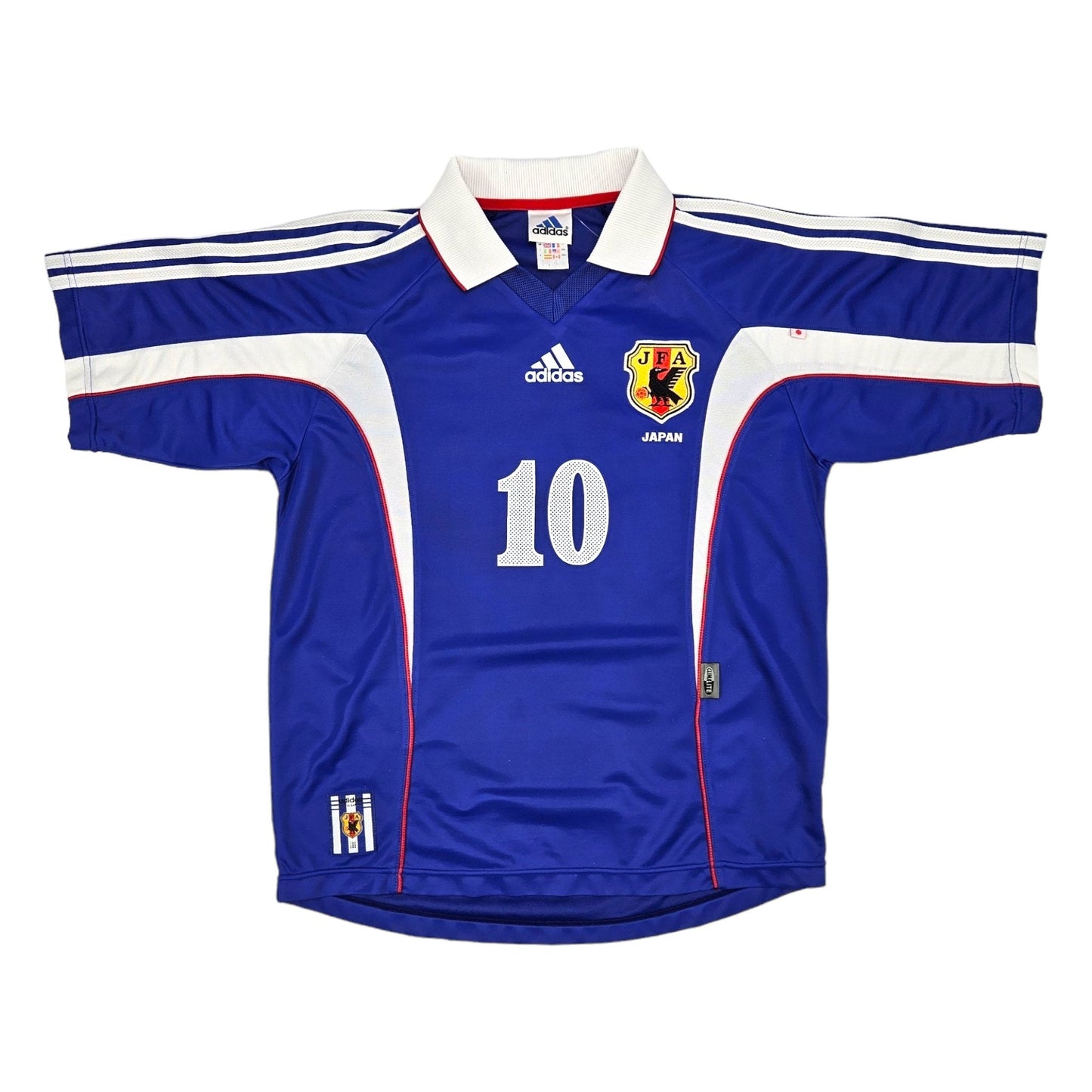 1999/00 Japan Home Football Shirt (L) Adidas #10 Nakamura