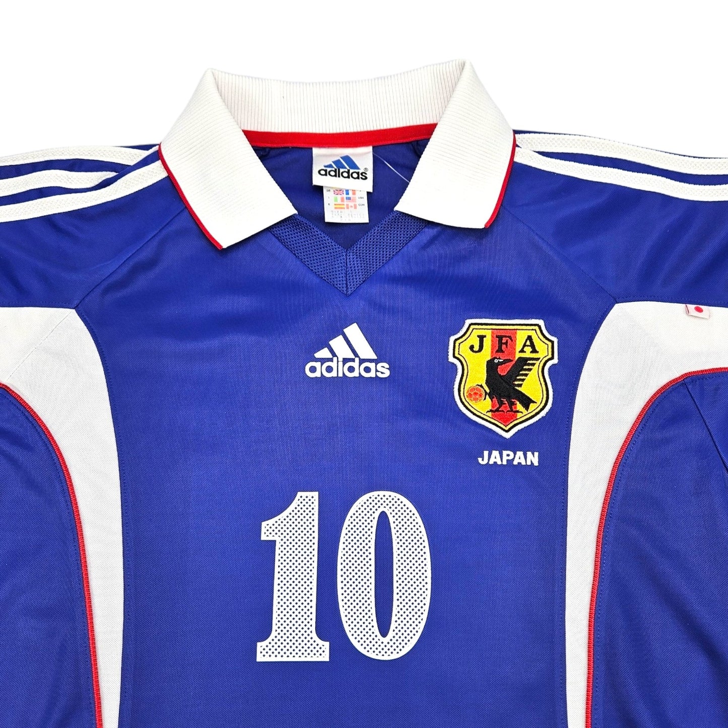 1999/00 Japan Home Football Shirt (L) Adidas #10 Nakamura