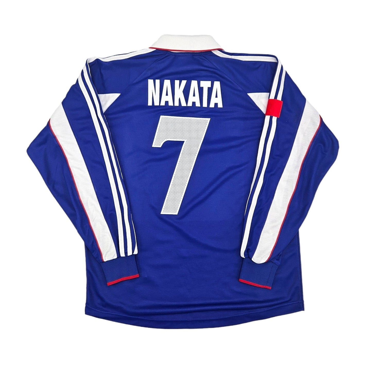 1999/00 Japan Home Football Shirt (L) Adidas #7 Nakata (Player Version)