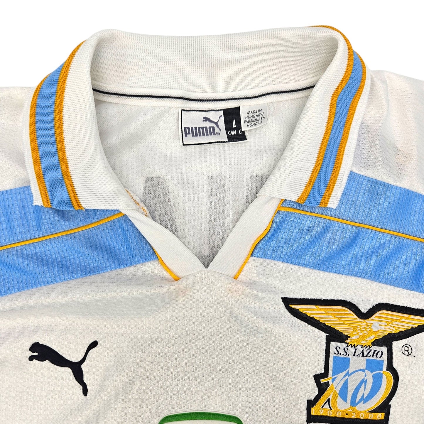 1999/00 Lazio Centenary Home Football Shirt (L) Puma #9 Salas