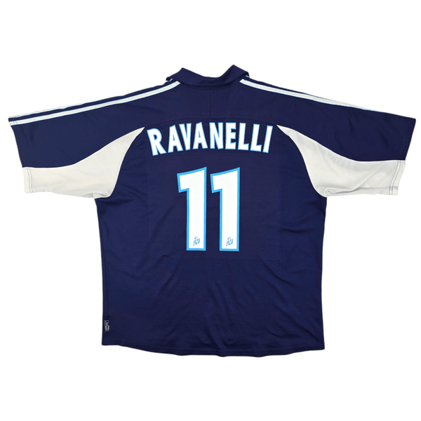 1999/00 Olympique Marseille Away Football Shirt (XL) Adidas #11 Ravanelli