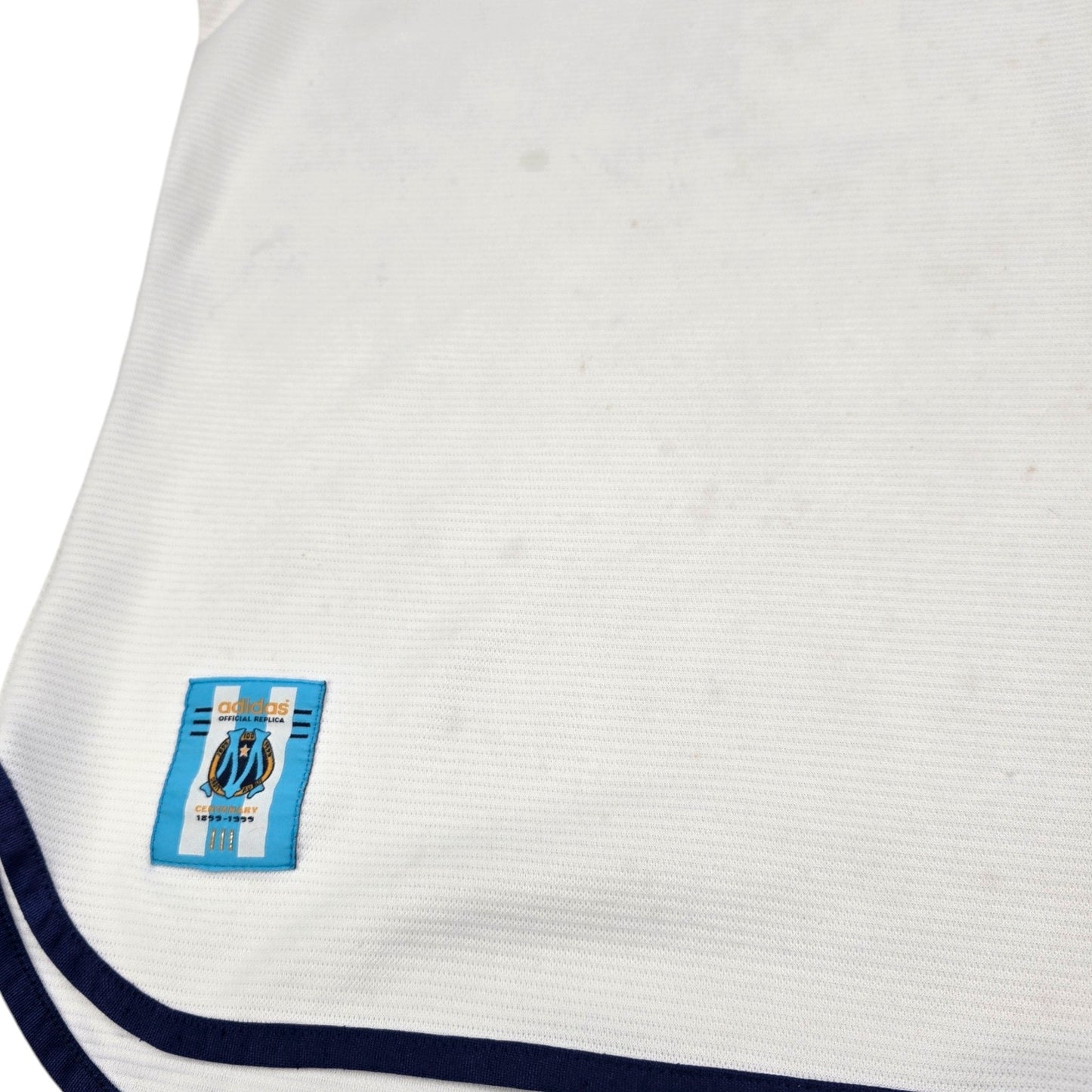 1999/00 Olympique Marseille Home Football Shirt (L) Adidas #11 Ravanelli