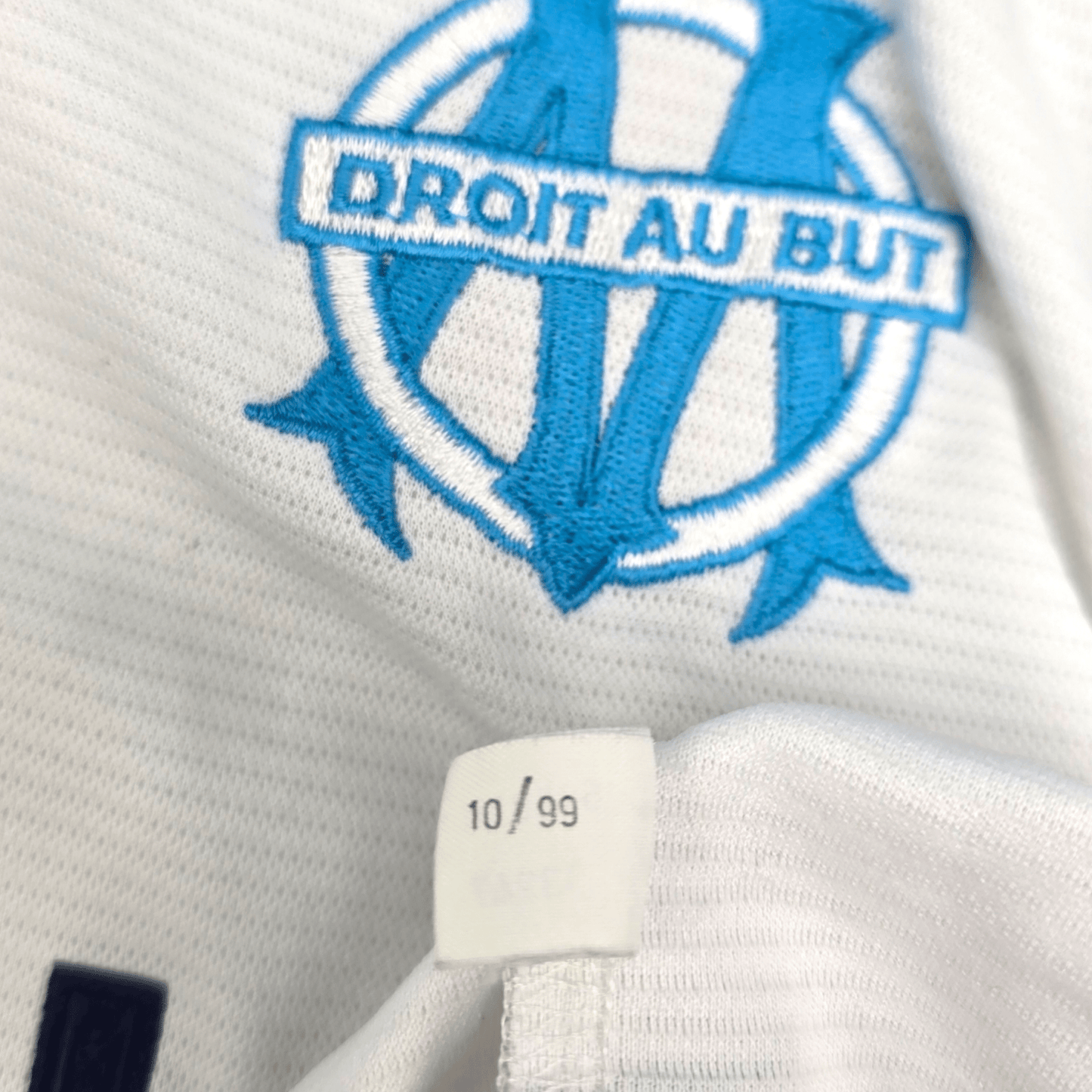 1999/00 Olympique Marseille Home Football Shirt (L) Adidas #7 Pires