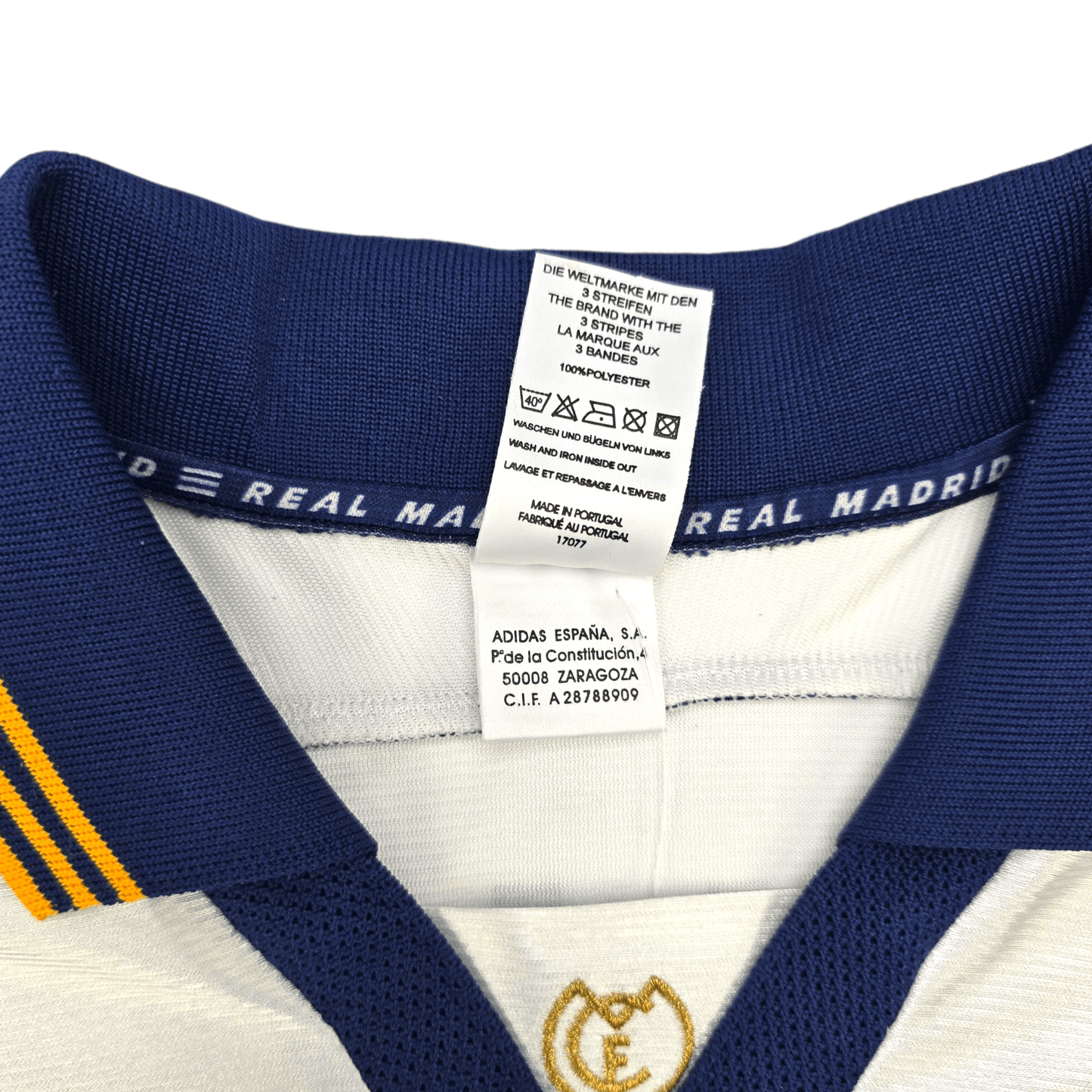 1999/00 Real Madrid Home Football Shirt (XL) Adidas #7 Raul