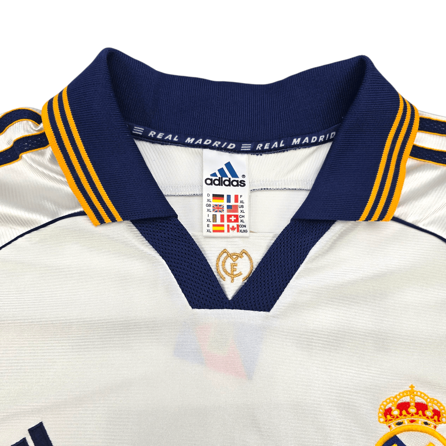1999/00 Real Madrid Home Football Shirt (XL) Adidas #7 Raul