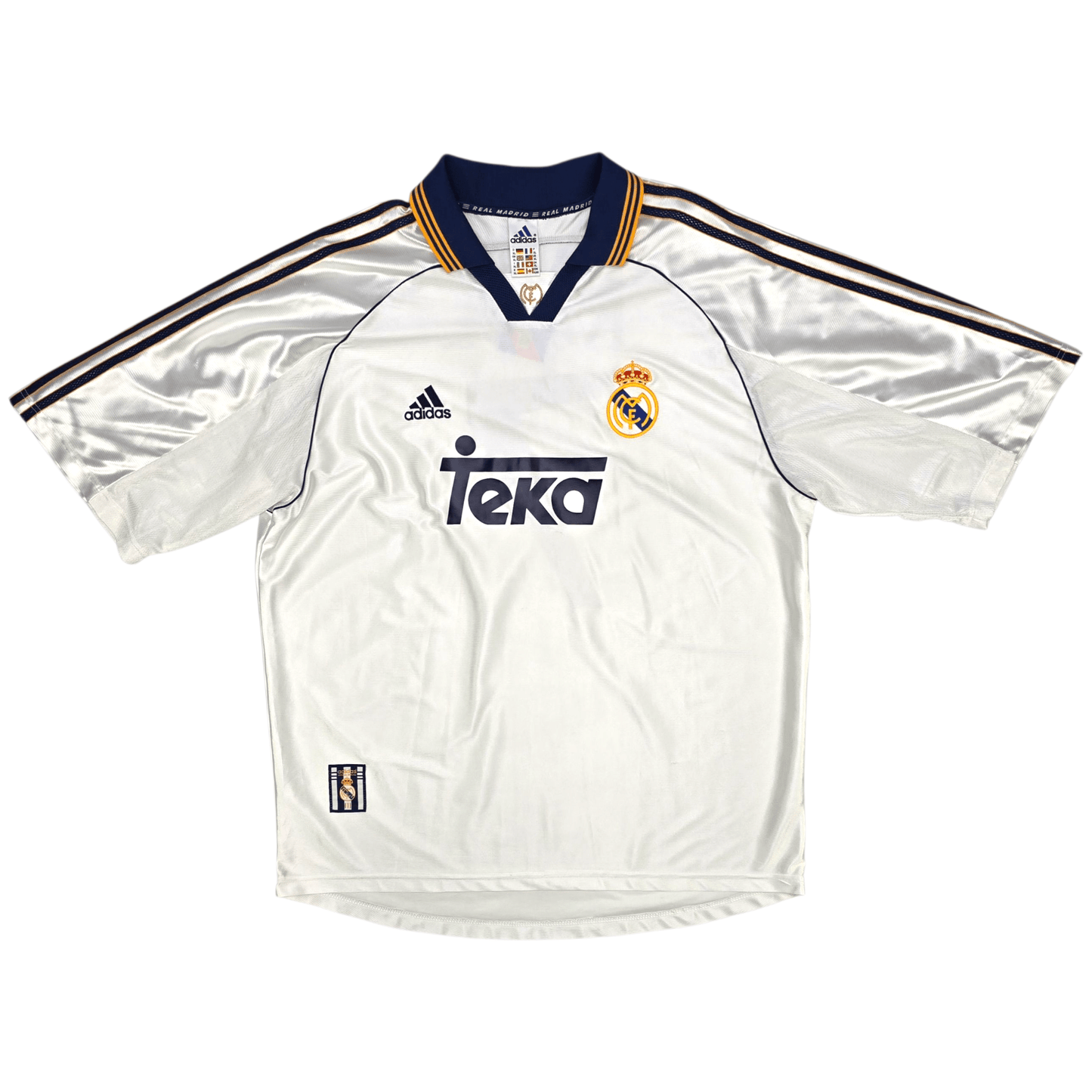 1999/00 Real Madrid Home Football Shirt (XL) Adidas #7 Raul