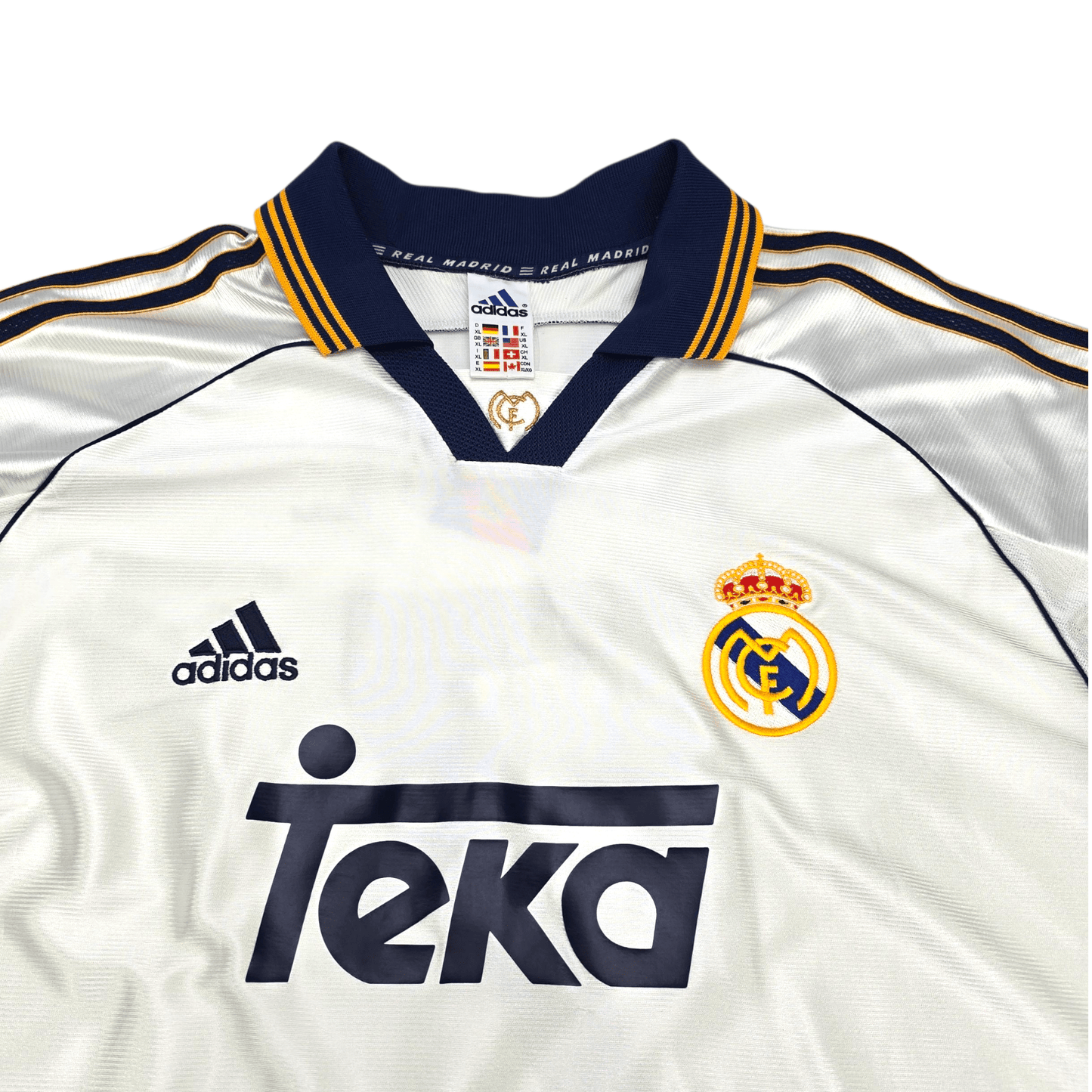 1999/00 Real Madrid Home Football Shirt (XL) Adidas #7 Raul