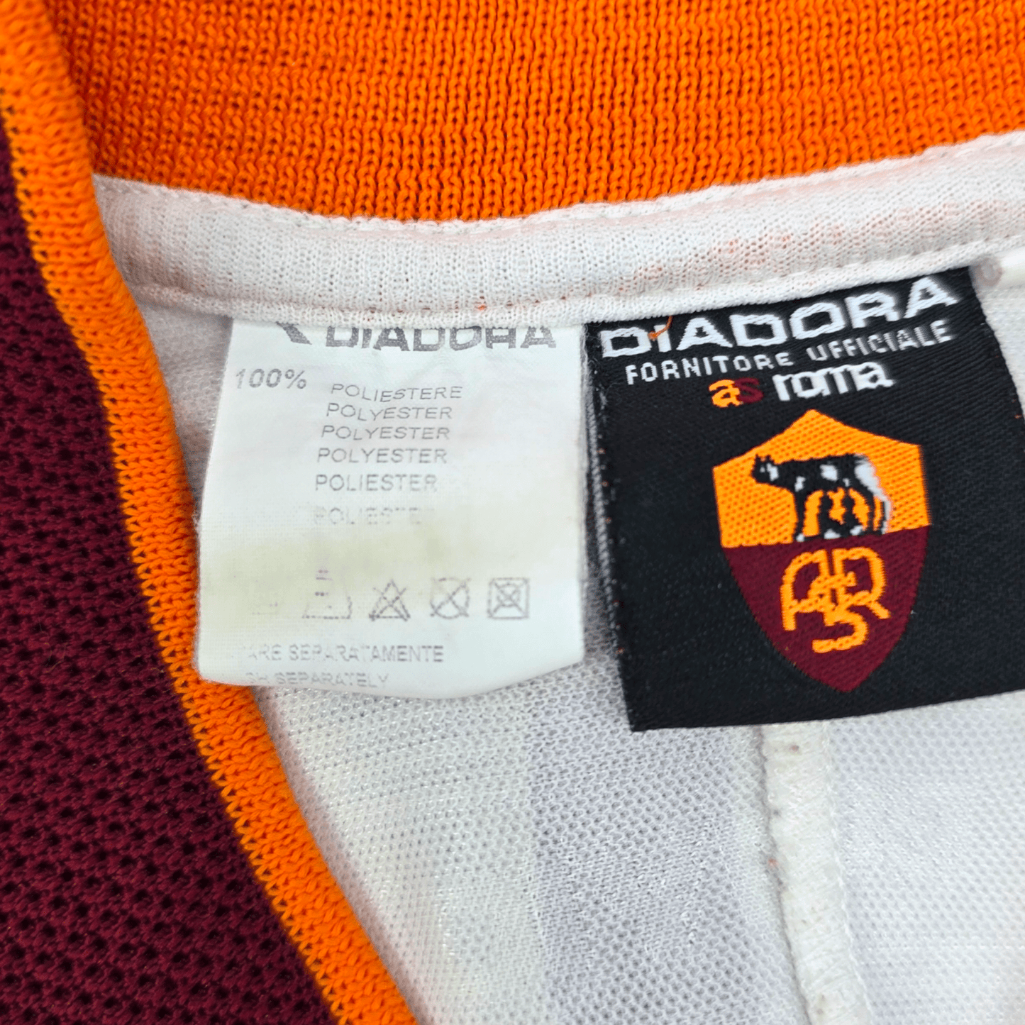 1999/00 Roma Away Football Shirt (XL) Diadora #10 Totti