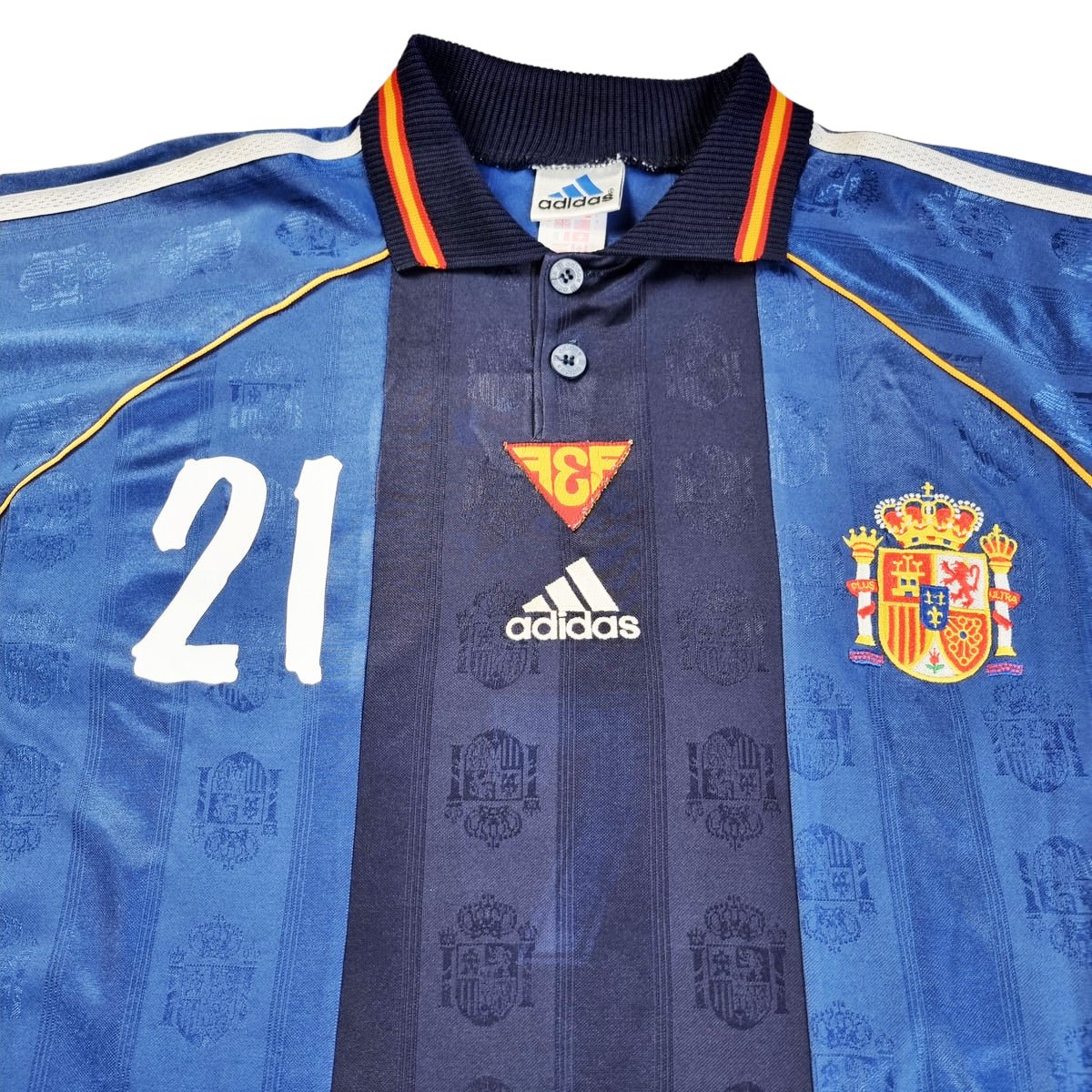 1999/00 Spain Away Football Shirt (L) Adidas #21 Enrique