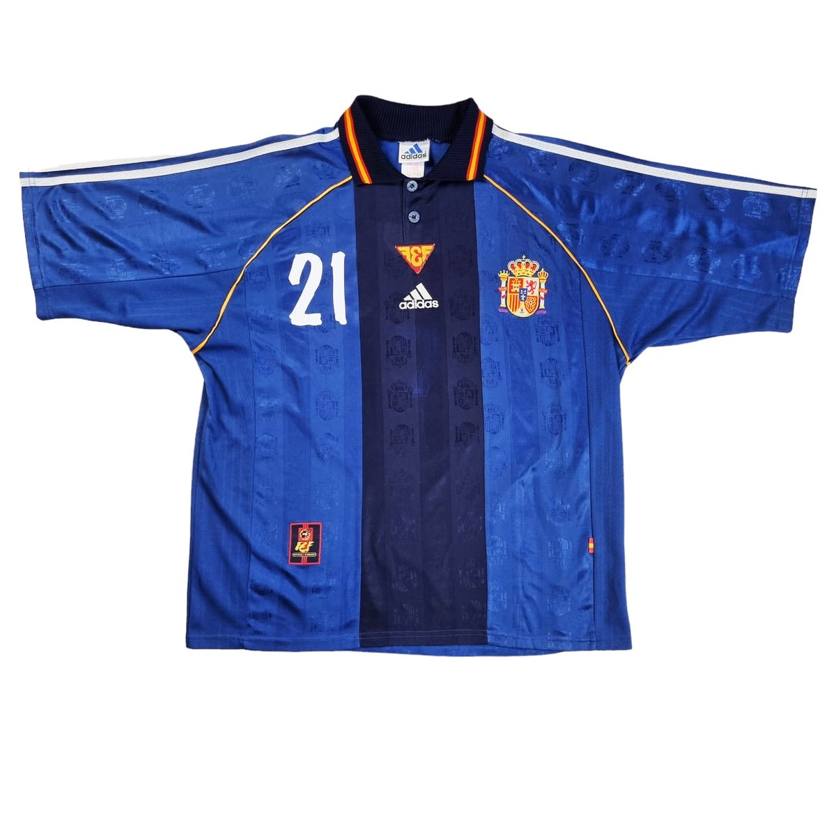 1999/00 Spain Away Football Shirt (L) Adidas #21 Enrique
