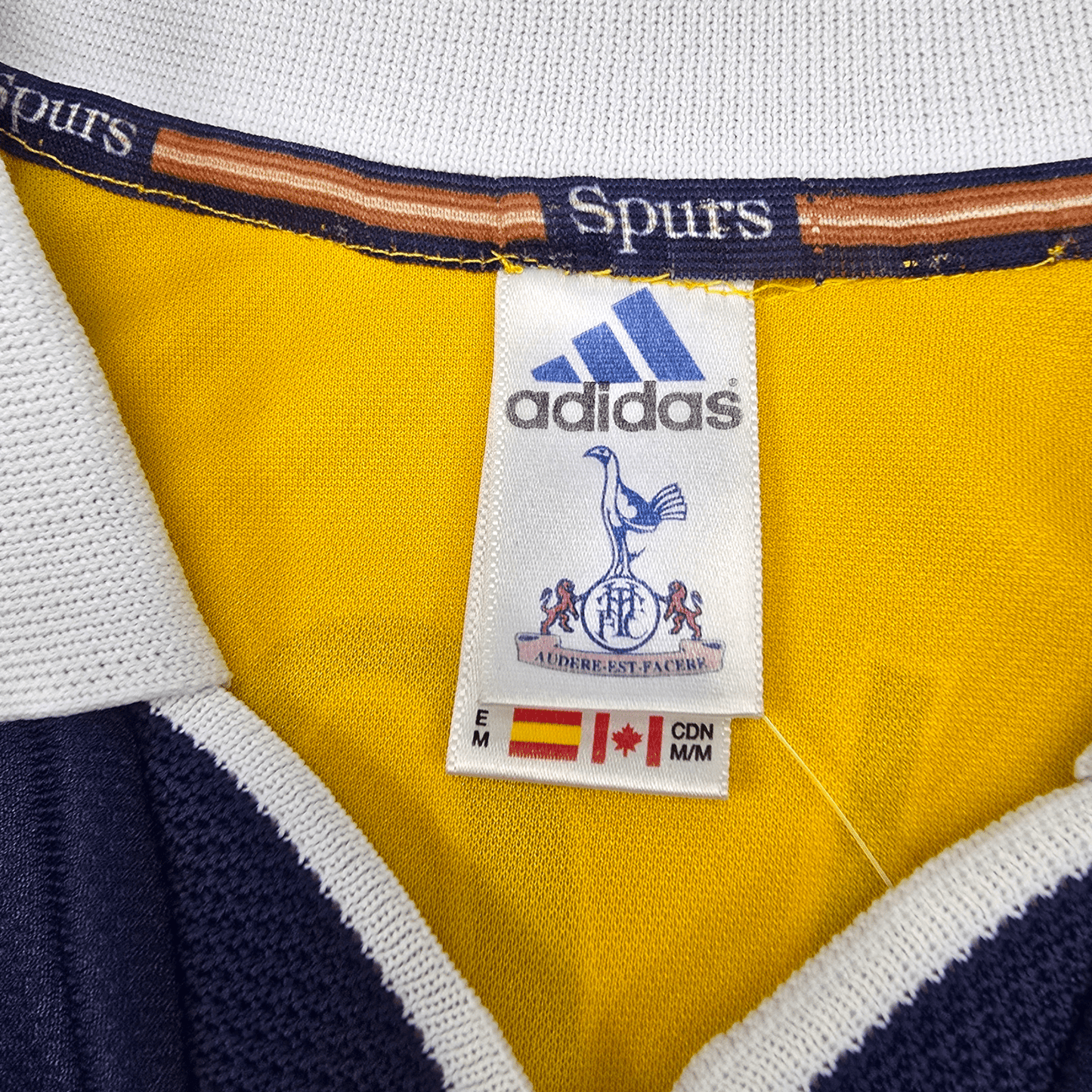 1999/00 Tottenham Hotspur Away Football Shirt (M) Adidas #14 Ginola