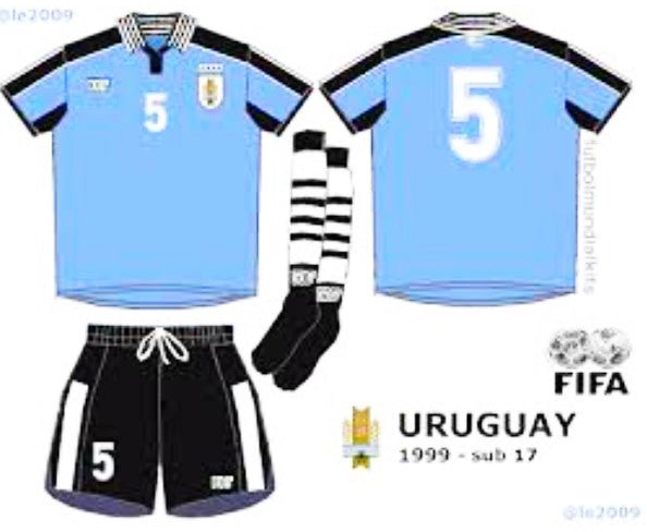 1999/00 Uruguay Home Football Shirt (L) Ennerre