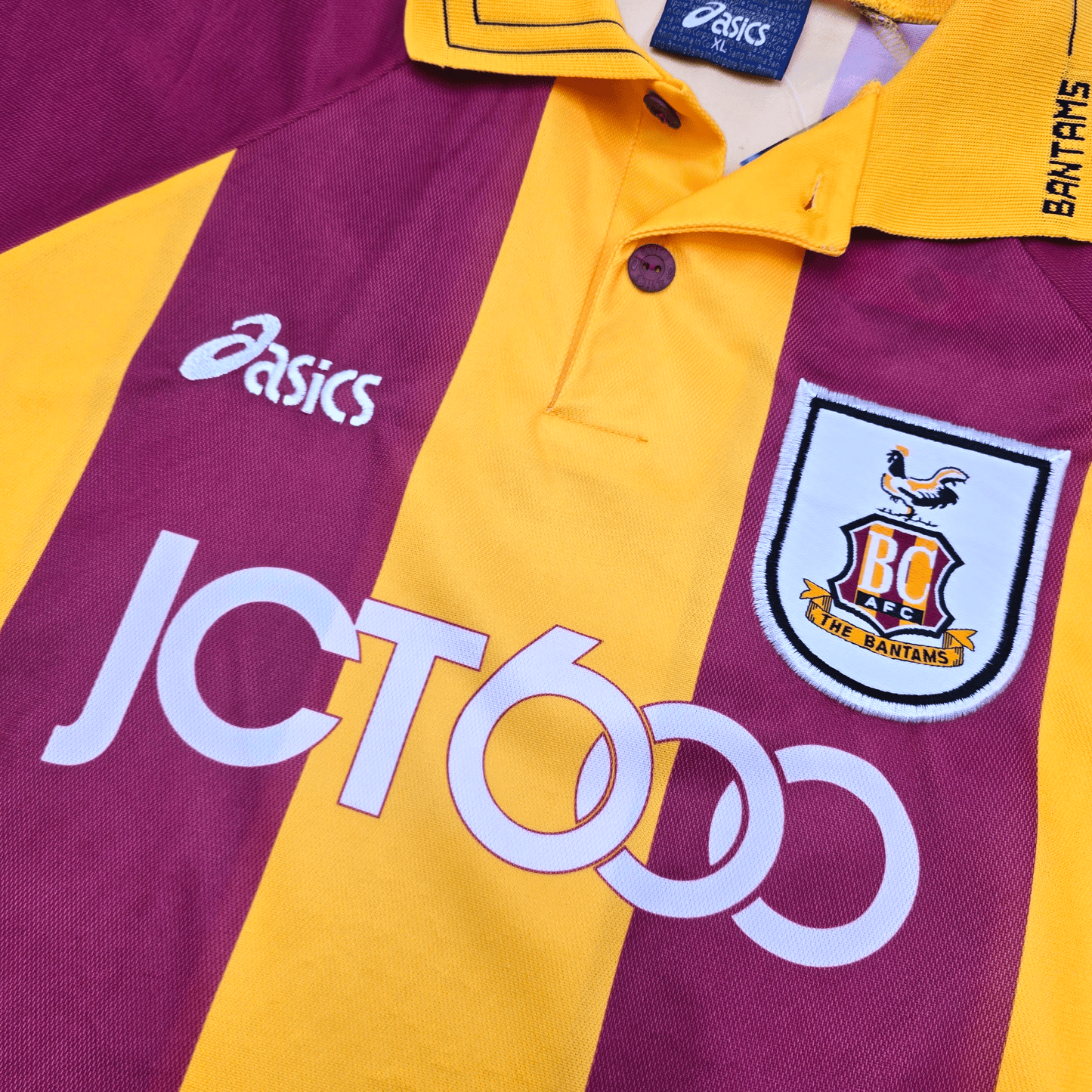 1999/01 Bradford City Home Football Shirt (XL) Asics