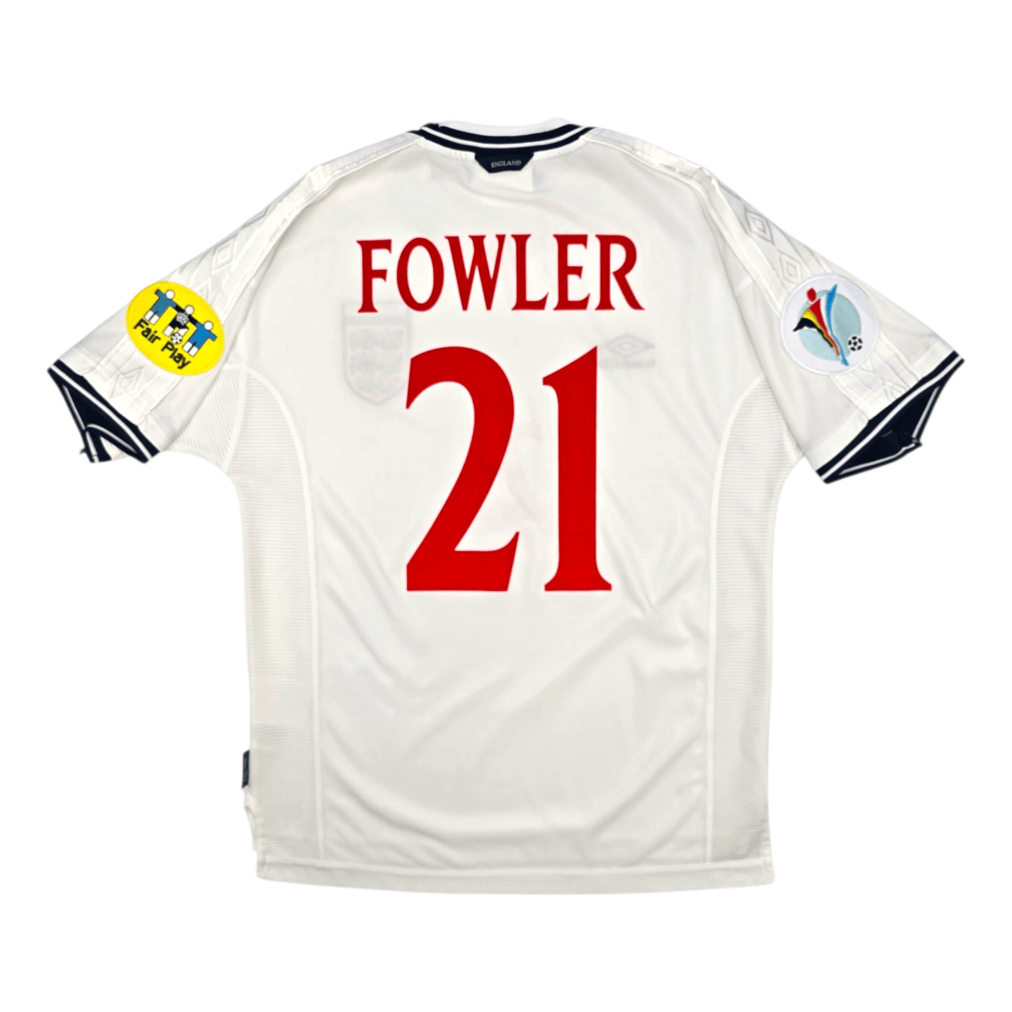 1999/01 England Home Football Shirt (L) Umbro #21 Fowler
