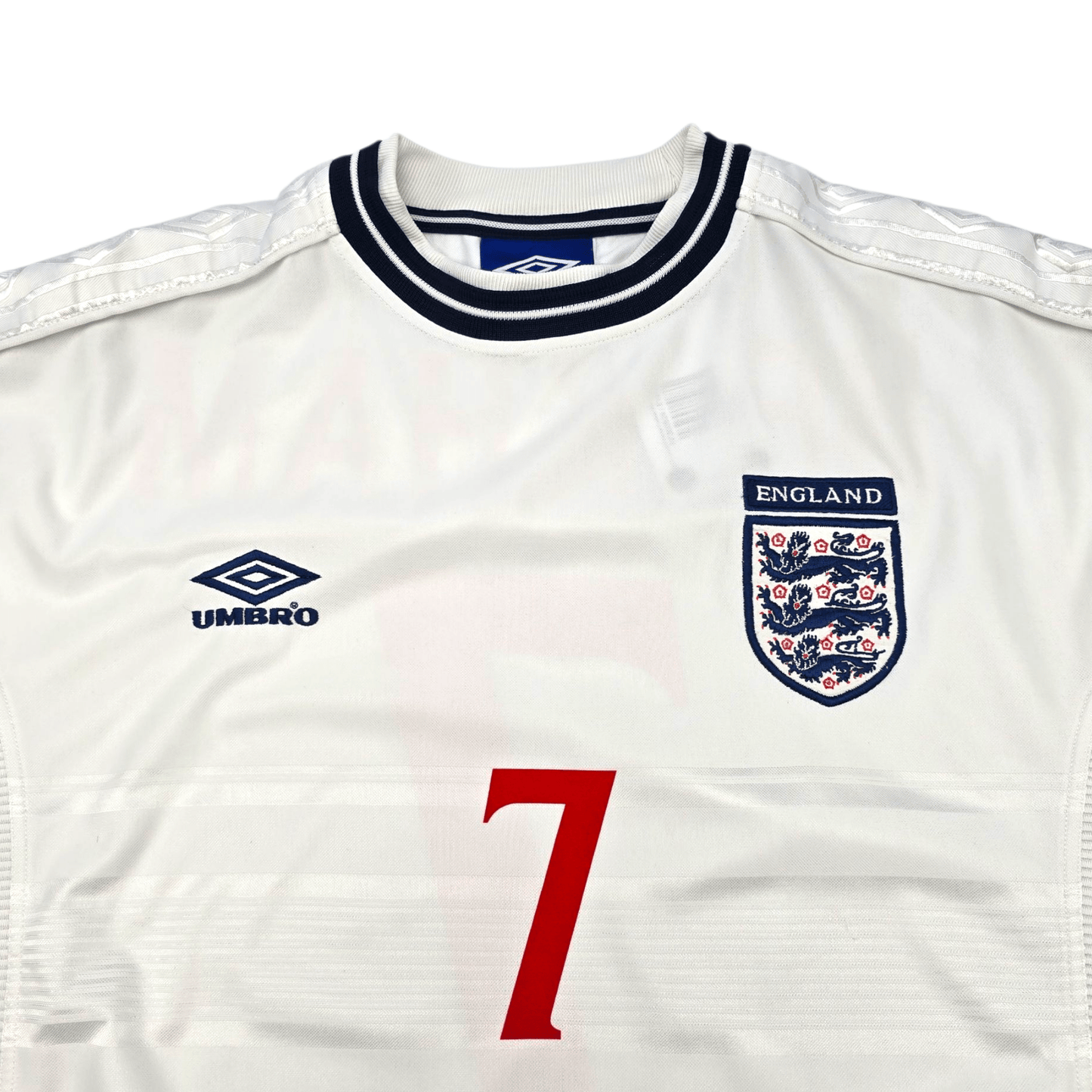 1999/01 England Home Football Shirt (L) Umbro #7 Beckham