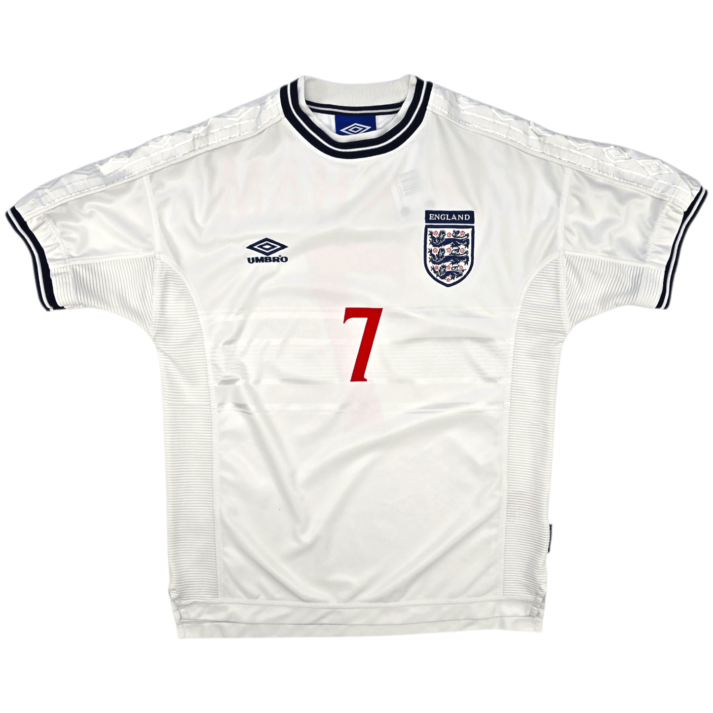 1999/01 England Home Football Shirt (L) Umbro #7 Beckham