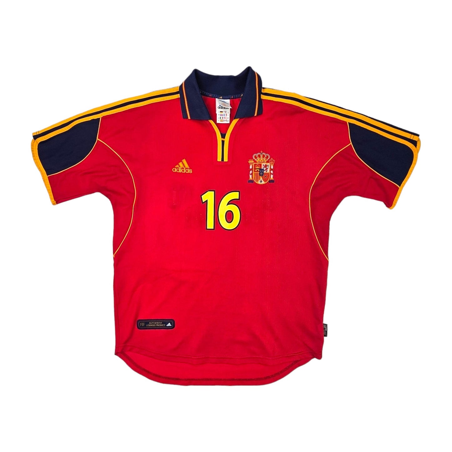 1999/02 Spain Home Football Shirt (M) Adidas #16 Mendieta
