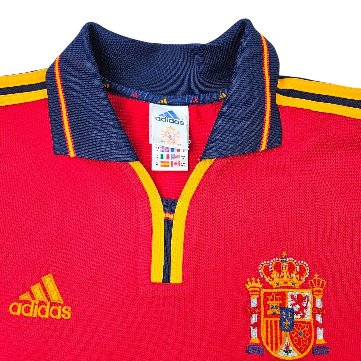 1999/02 Spain Home Football Shirt (M) Adidas #16 Mendieta