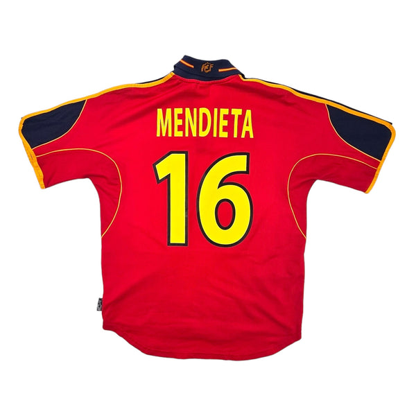 1999/02 Spain Home Football Shirt (M) Adidas #16 Mendieta