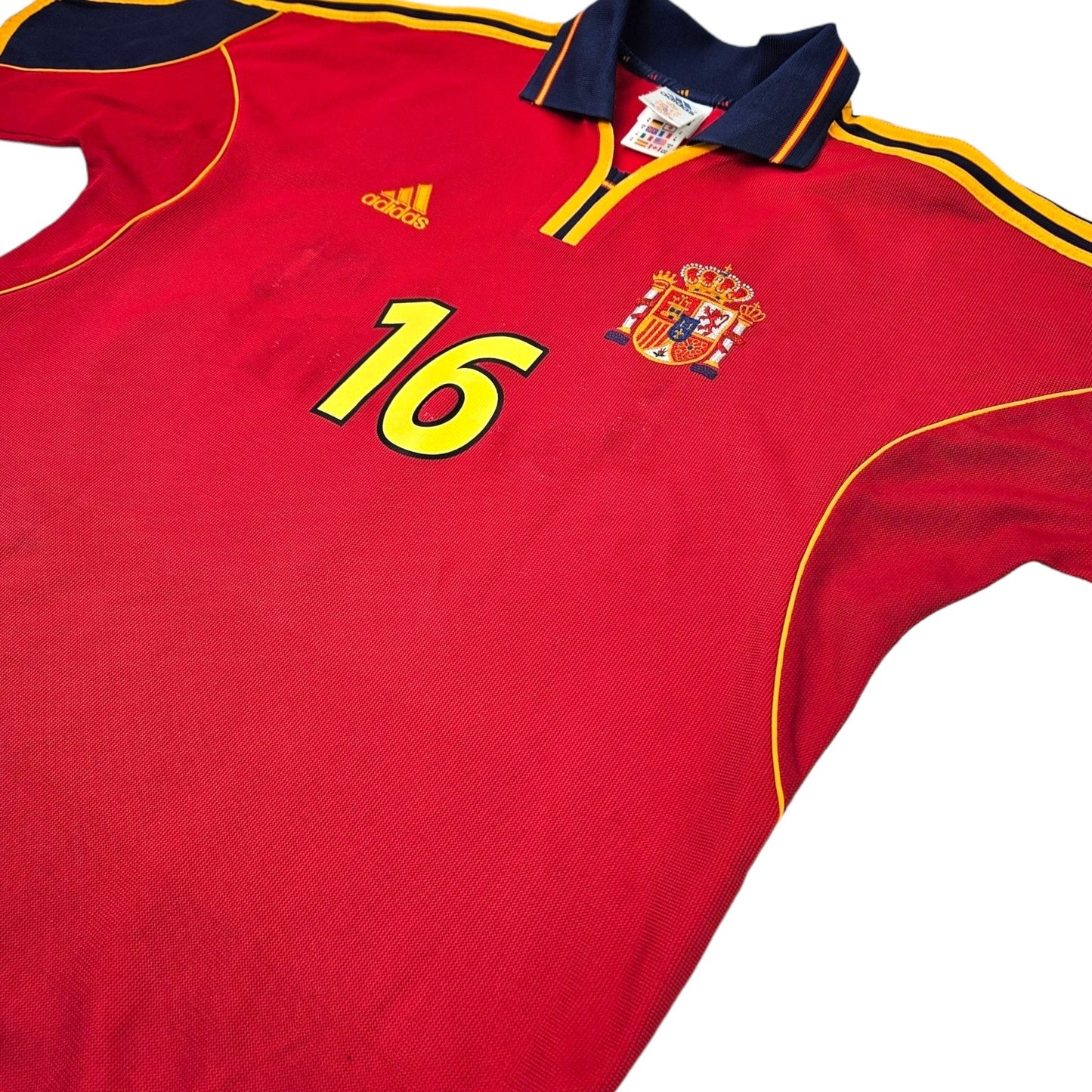 1999/02 Spain Home Football Shirt (M) Adidas #16 Mendieta
