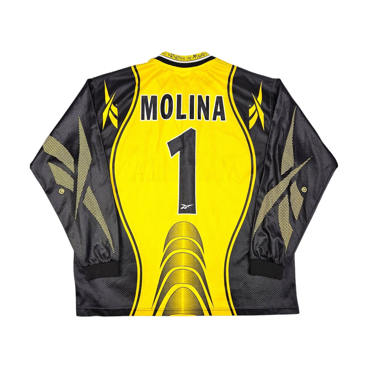 1999/2000 Atletico Madrid Goal Keeper Football Shirt (L) Reebok # 1 Molina