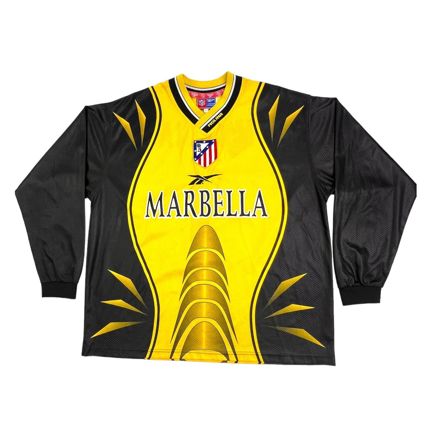 1999/2000 Atletico Madrid Goal Keeper Football Shirt (L) Reebok # 1 Molina
