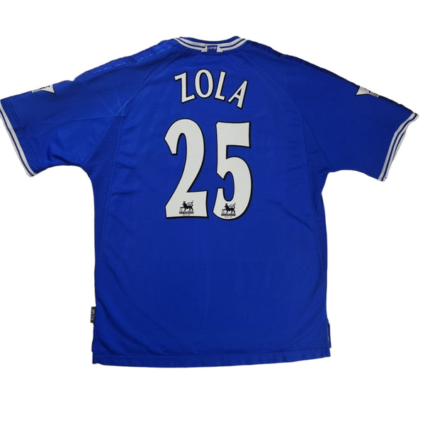 1999/2000 Chelsea Home Football Shirt (XL) Umbro #25 Zola