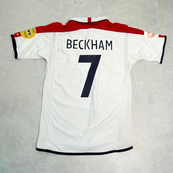2004/05 England Home Shirt Umbro Beckham (S/M)