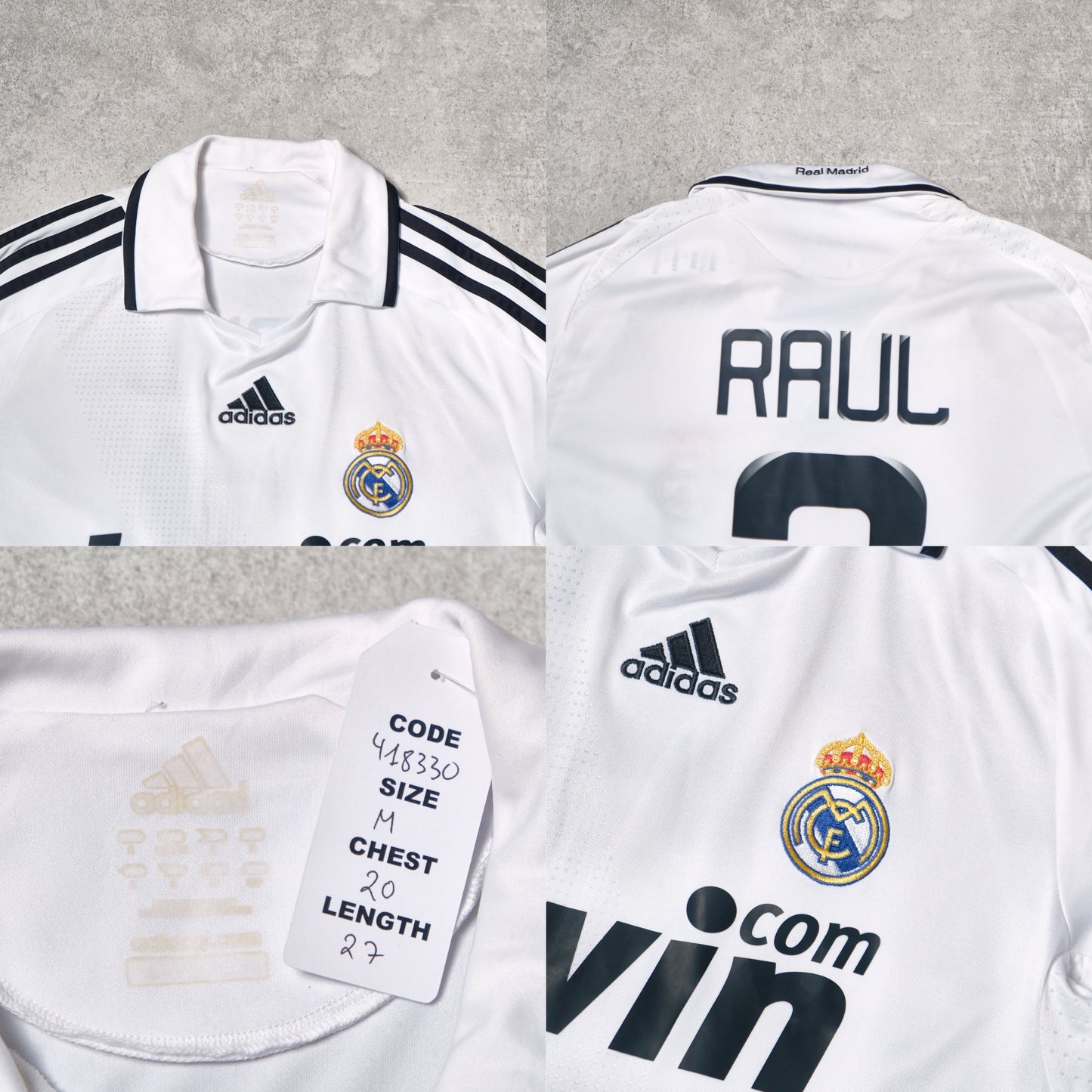 2008/09 Real Madrid Home Shirt Adidas Raul (M)