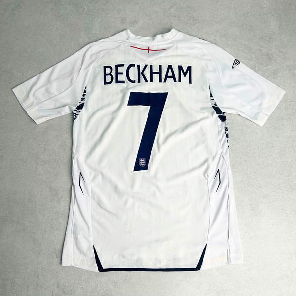 2007/09 England Home Shirt Umbro Beckham (S)