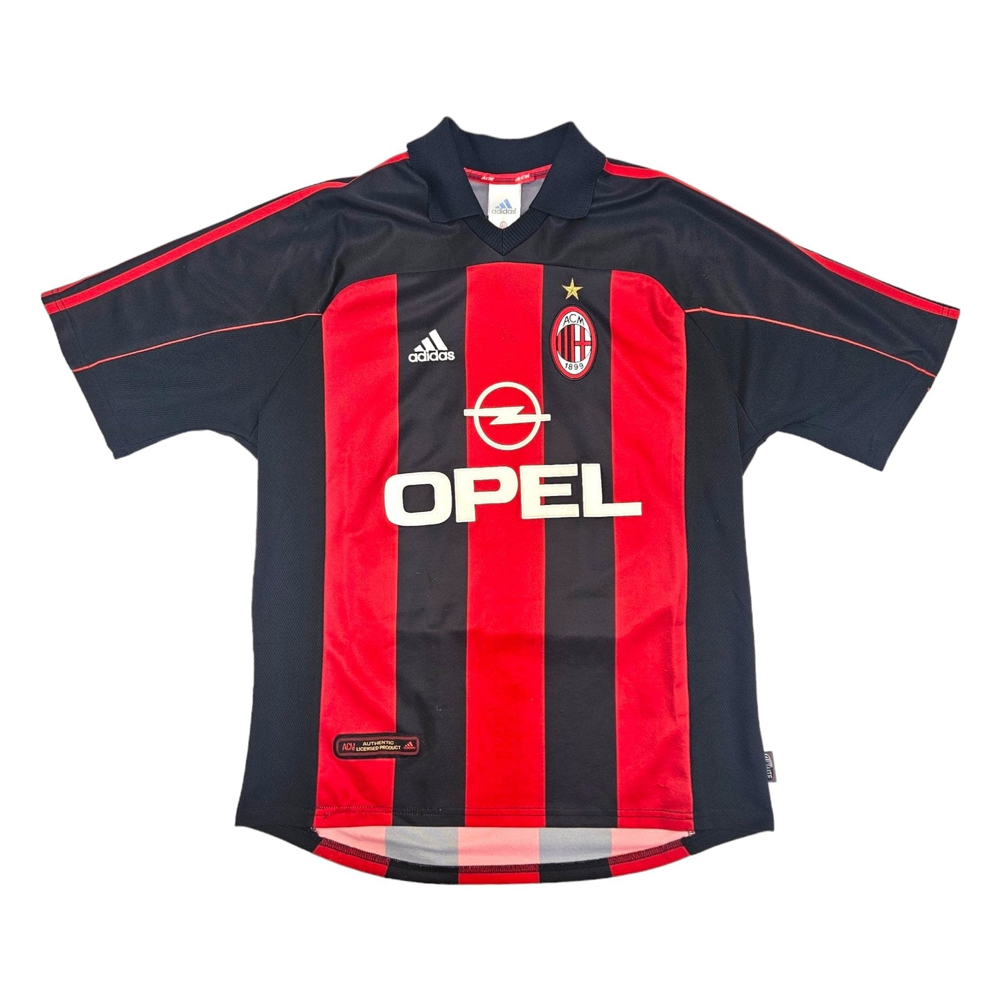 2000/01 AC Milan Home Football Shirt (L) Adidas # 10 Boban