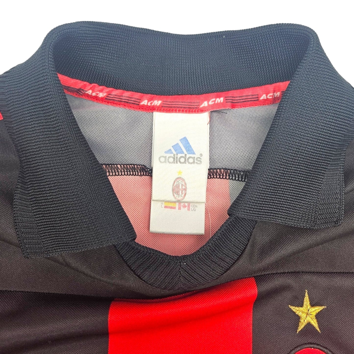 2000/01 AC Milan Home Football Shirt (L) Adidas # 10 Boban