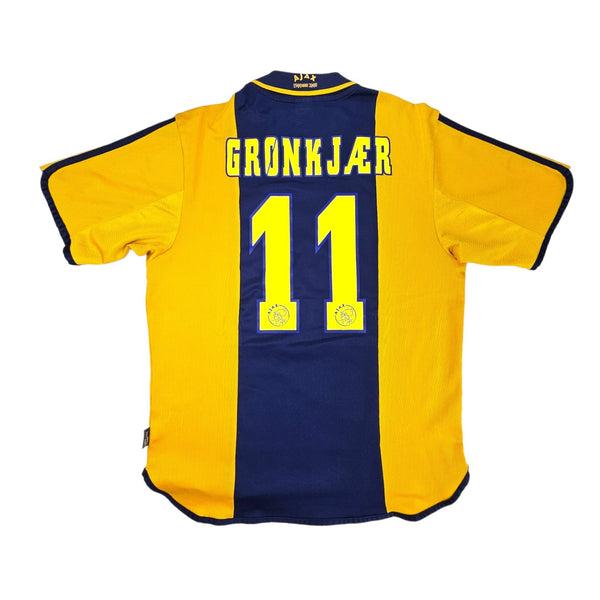 2000/01 Ajax Away Football Shirt (L) Adidas #11 Grønkjær (Centenary)