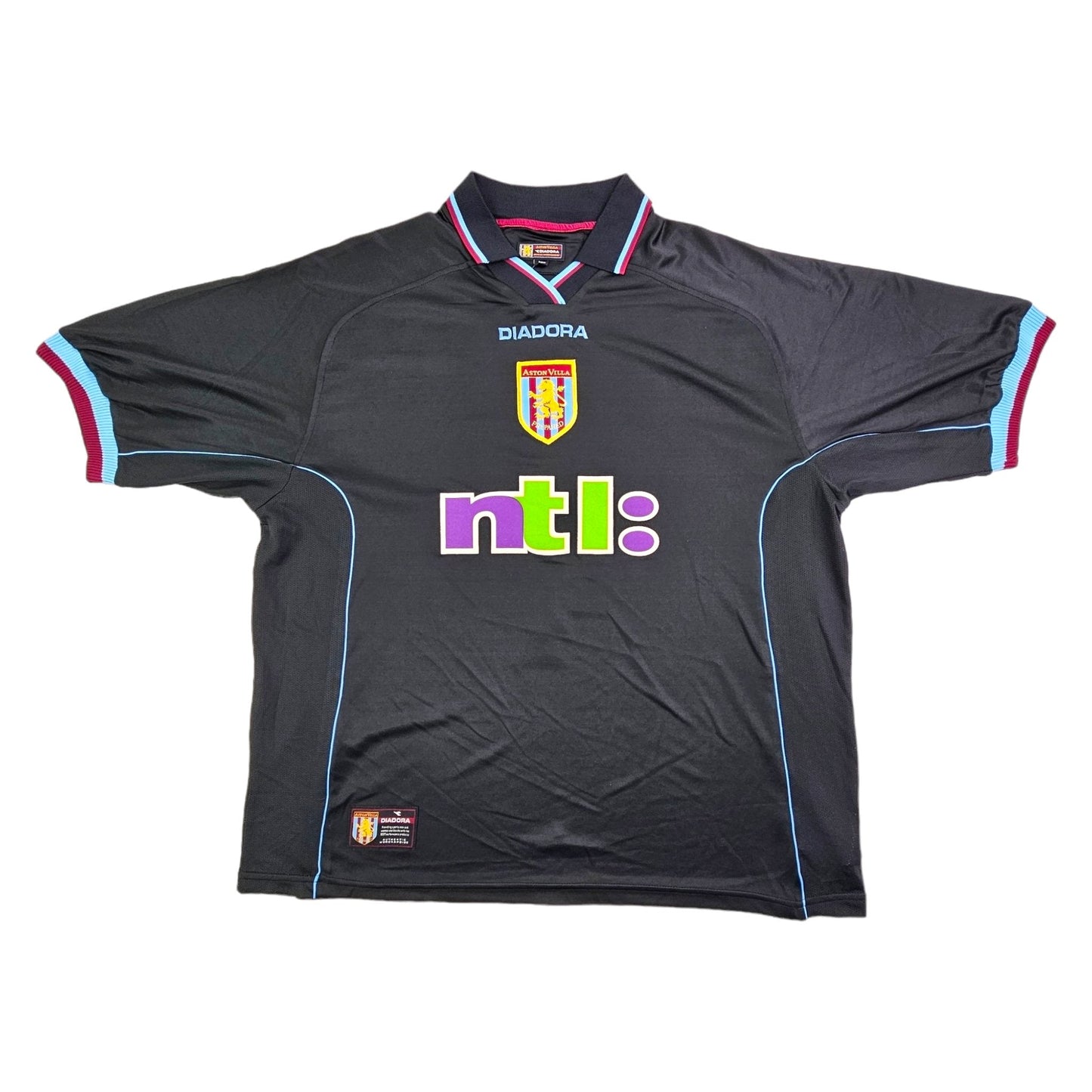 2000/01 Aston Villa Away Football Shirt (L) Diadora #4 Southgate