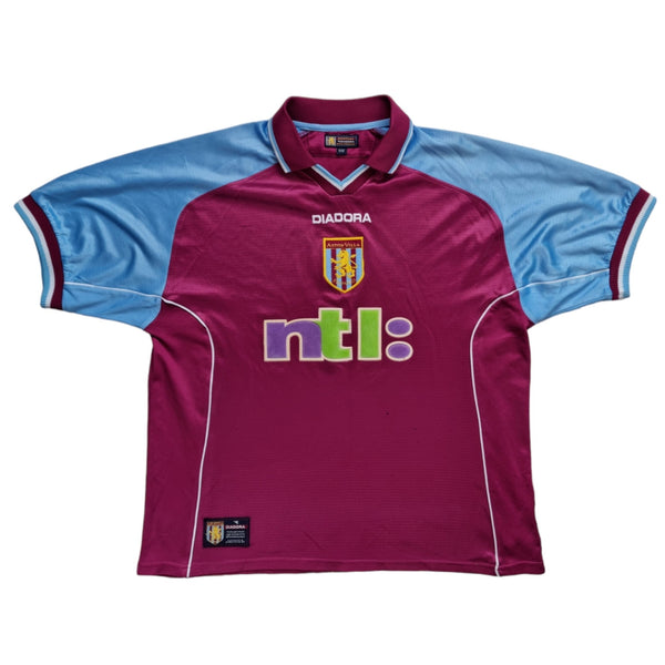 2000/01 Aston Villa Home Football Shirt (M) Diadora