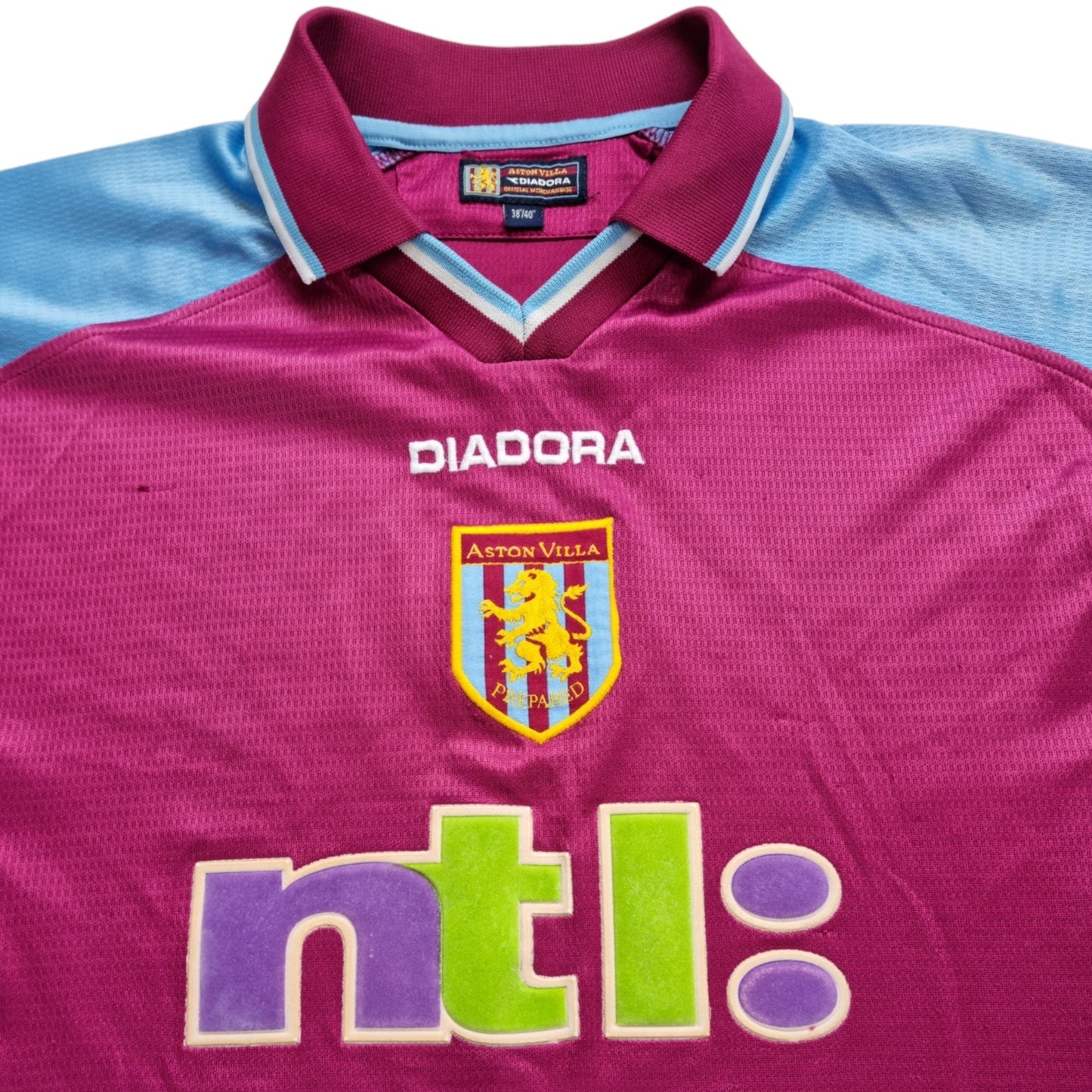 2000/01 Aston Villa Home Football Shirt (M) Diadora