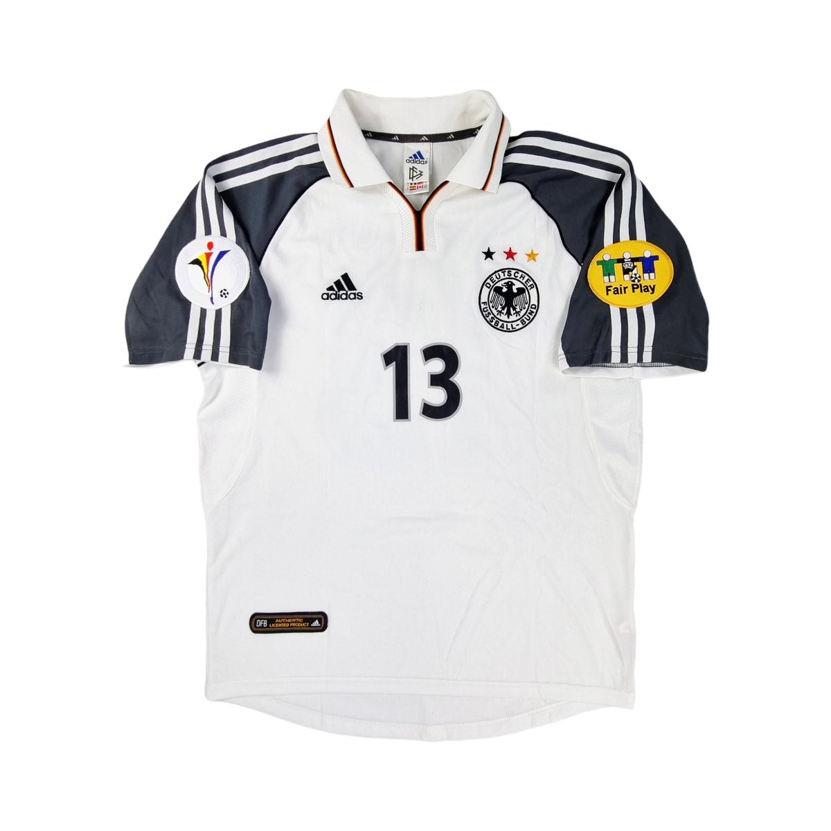 2000/01 Germany Home Football Shirt (M) Adidas #13 Ballack
