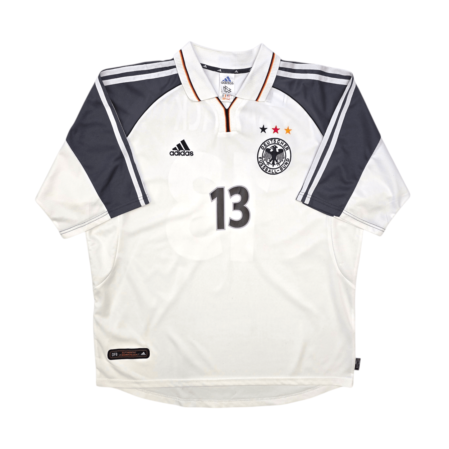 2000/01 Germany Home Football Shirt (XL) Adidas #13 Ballack