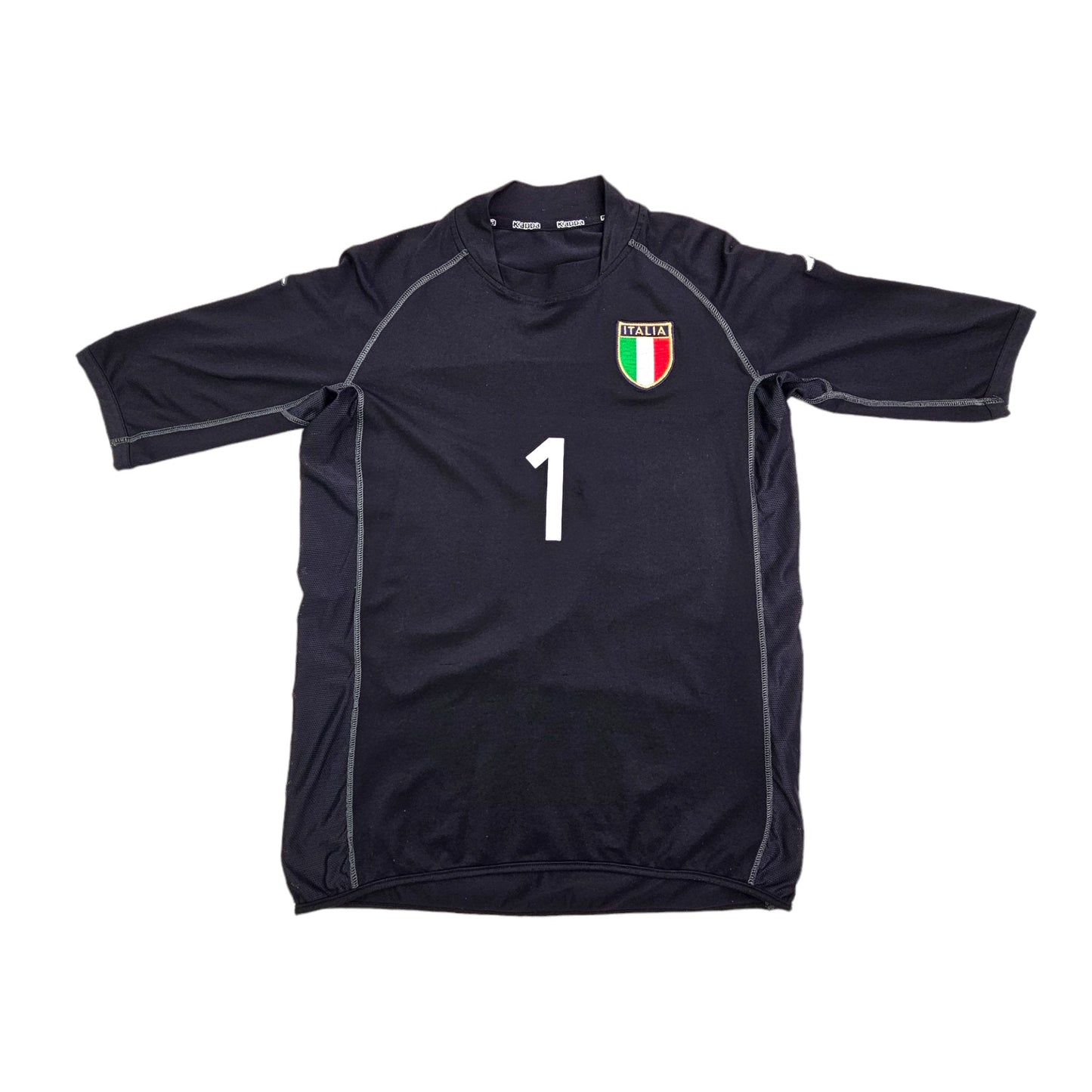 2000/01 Italy Goal Keeper Football Shirt (L) Kappa # 1 Buffon