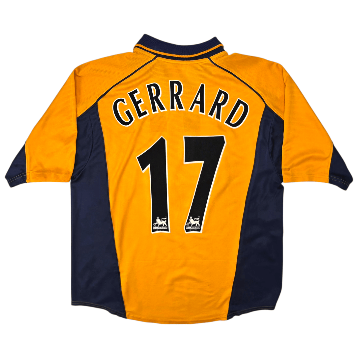 2000/01 Liverpool Away Football Shirt (M) Reebok #17 Gerrard