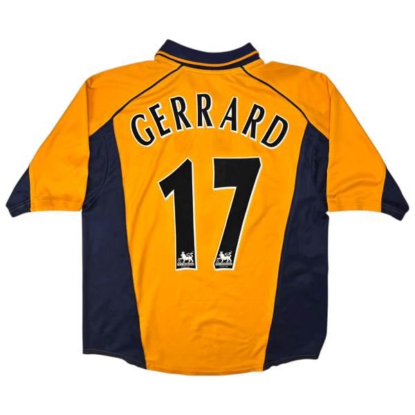 2000/01 Liverpool Away Football Shirt (M) Reebok #17 Gerrard