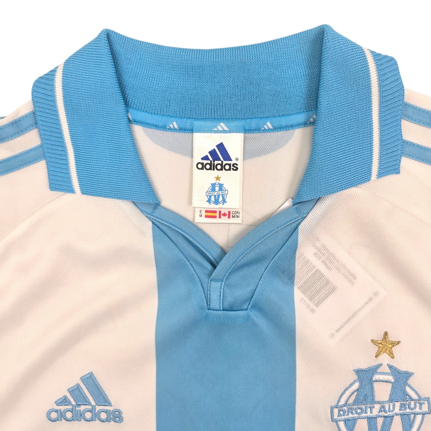 2000/01 Olympique Marseille Home Football Shirt (M) Adidas #29 Weah