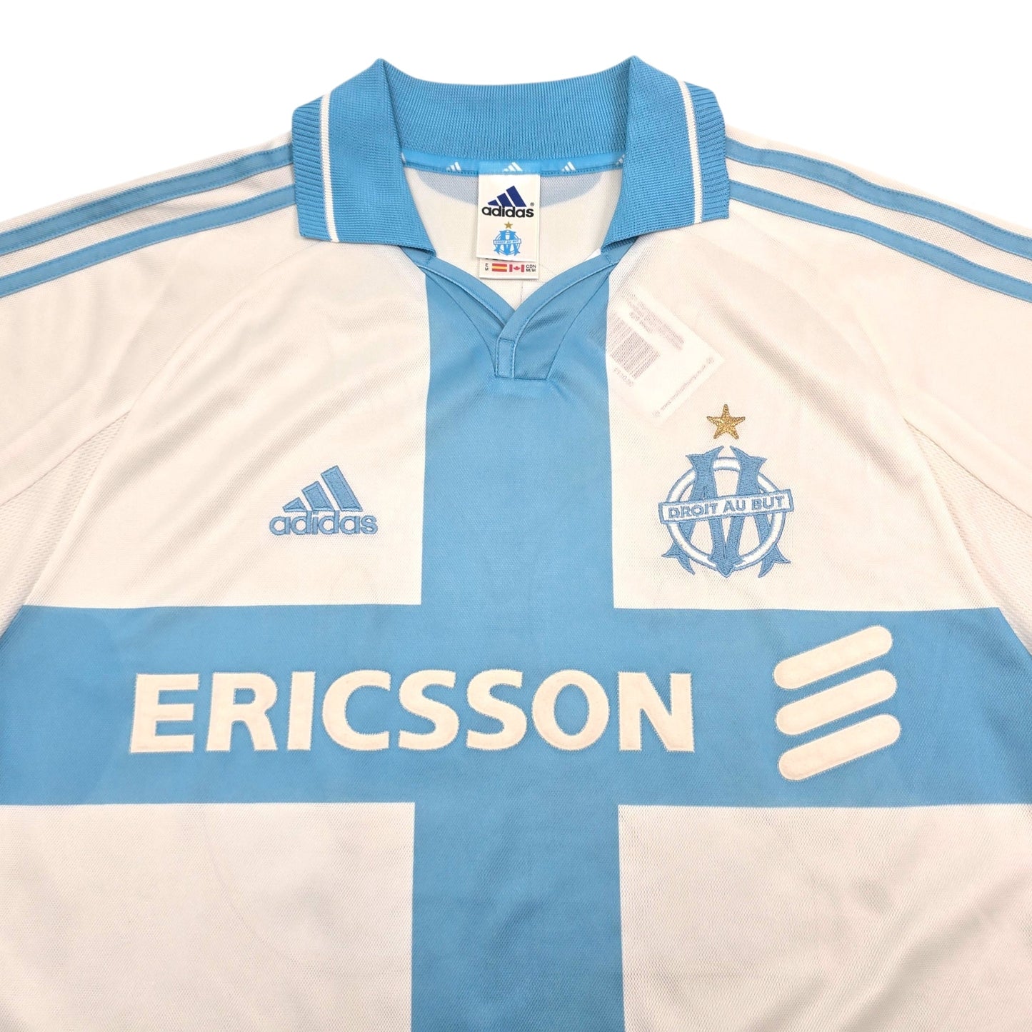 2000/01 Olympique Marseille Home Football Shirt (M) Adidas #29 Weah