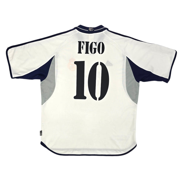 2000/01 Real Madrid Home Football Shirt (XL) Adidas #10 Figo