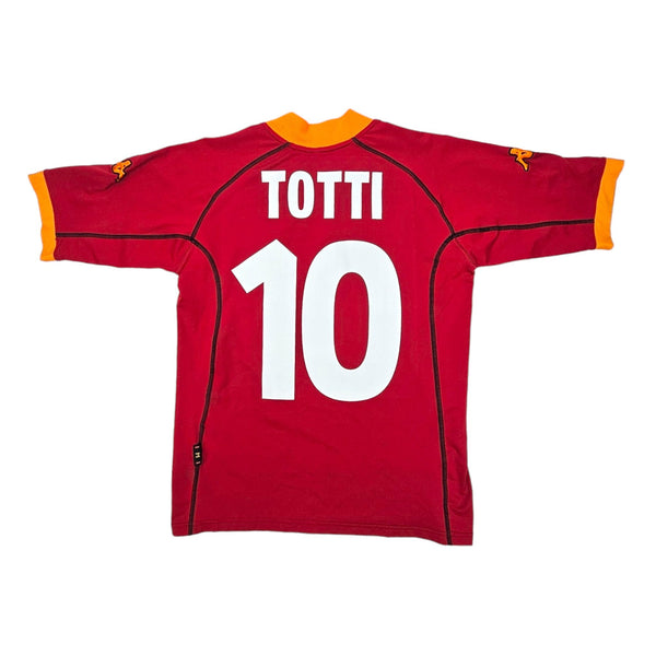2000/01 Roma Home Football Shirt (M) Kappa #10 Totti