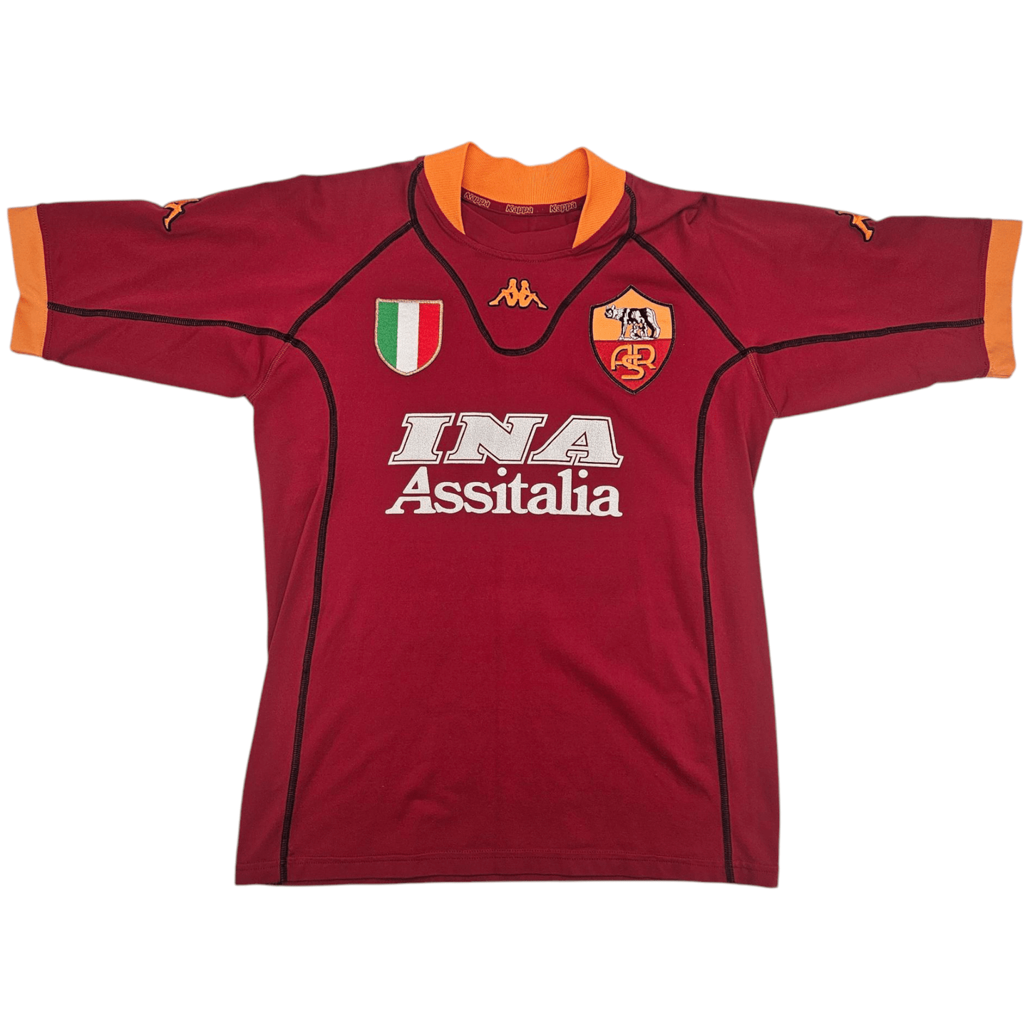 2000/01 Roma Home Football Shirt (M) Kappa #10 Totti